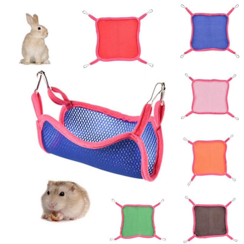 1Pc Ademend Hamster Opknoping Bed Chinchilla Hangmat Kooi Mesh Bed Vogel Cavia Konijn Bed Mat Kleine Dieren Kooien
