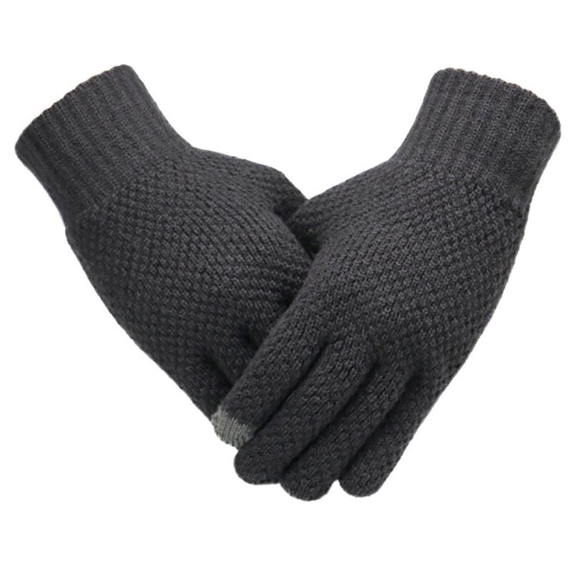 Dikke Heren Winter Handschoenen Koud Weer Gebreide Handschoenen Thermische Wanten Unieke Gebreide Handschoenen: H