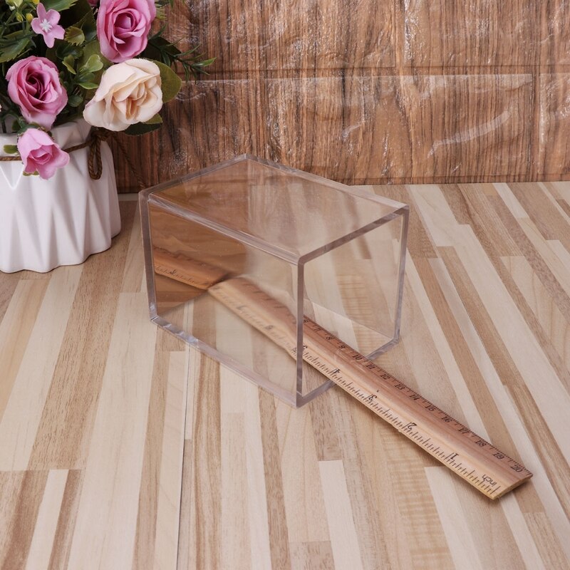 1 Pc Acrylic Transparency Pen Holder Desk Organizer Transparency Pencil Case Pen Container Rose Gold Cup Stationery