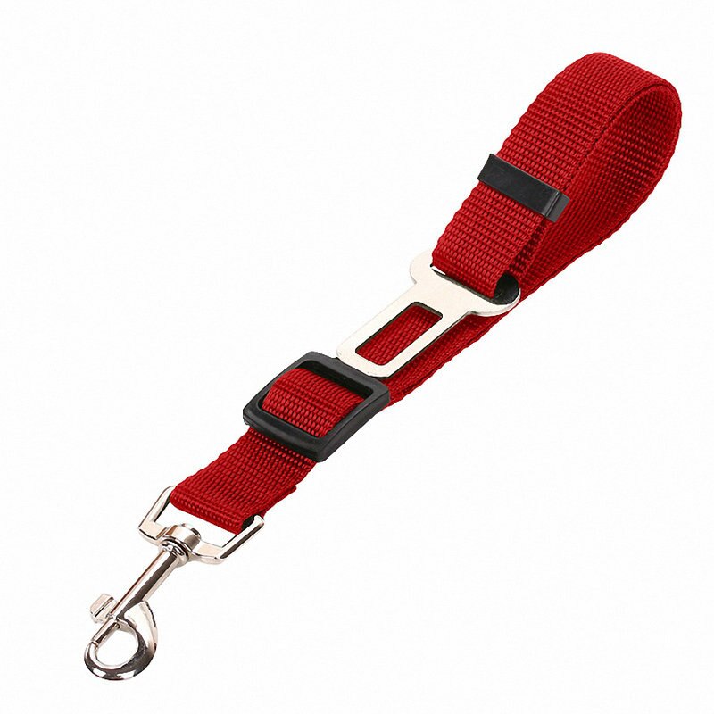 Hond Autostoel Riemen Harnas Voertuig 1pcs Puppy Verstelbare Leider Clip Hond Levert Veiligheid Huisdier Producten: Rood