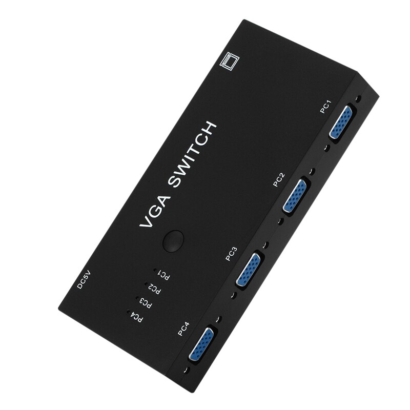 4 port VGA manual sharing switch box Switch Box Selector Adapter 4 Port VGA Manual Sharing Selector Switch Switcher Box: Default Title