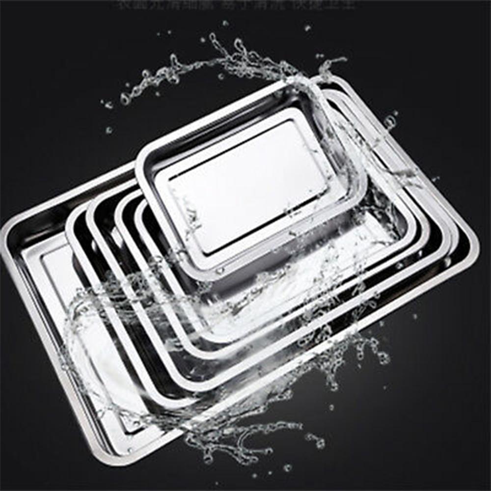 Edelstahl Gelee Rolle Cookie Backblech Backofen Rechteck Pfanne Küche Backformen Tablett