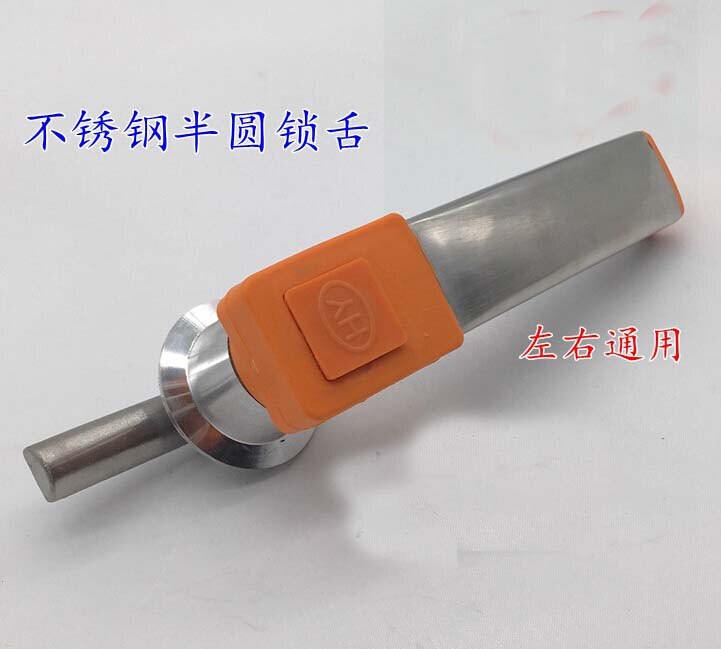 stainless steel oven handle with semi round lock tongue