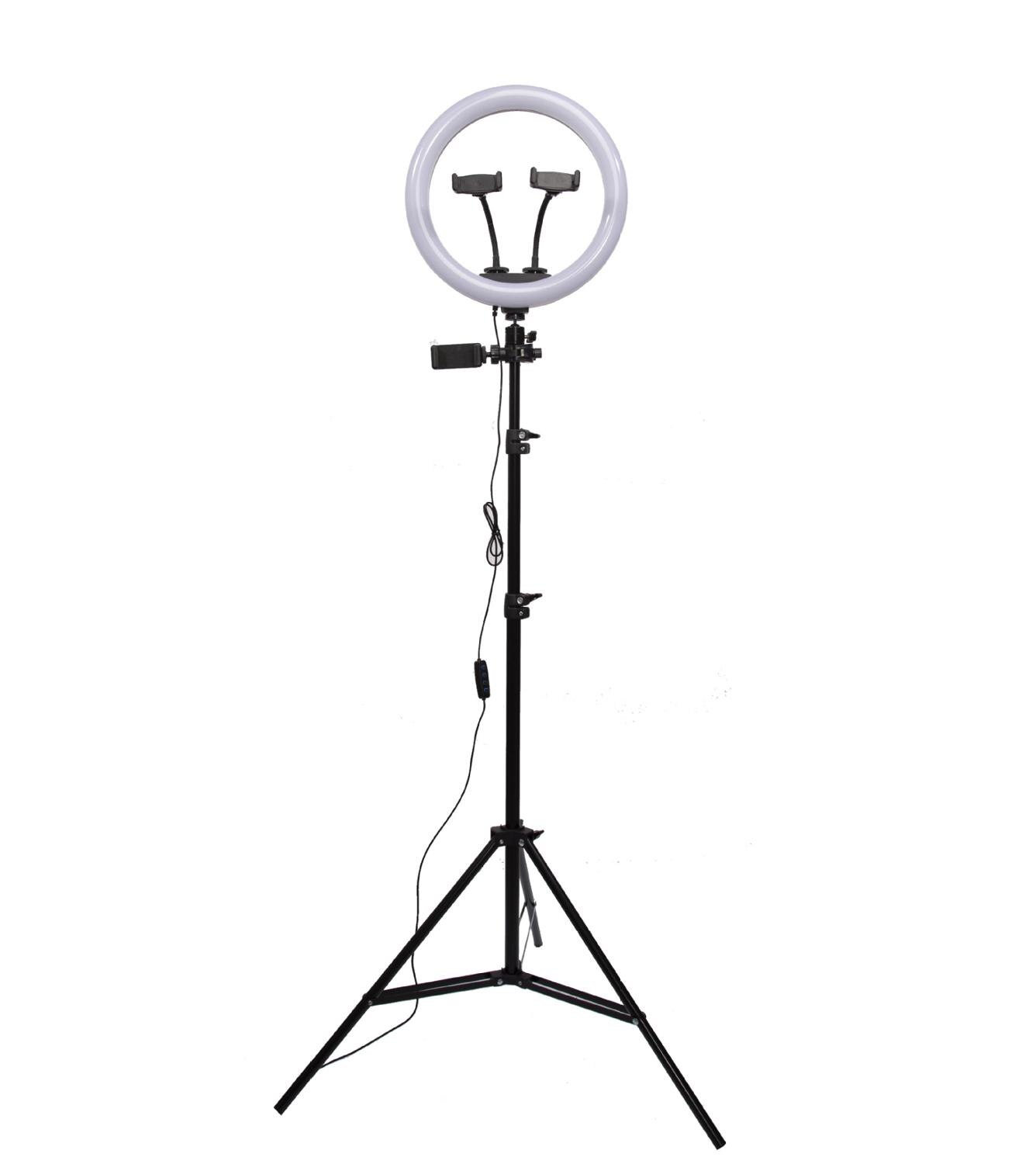 33Cm/13Inch Dimbare Led Selfie Ring Licht Met Statief Usb Selfie Licht Ring Lamp Grote Fotografie Ringlicht met Stand Voor Mobiele