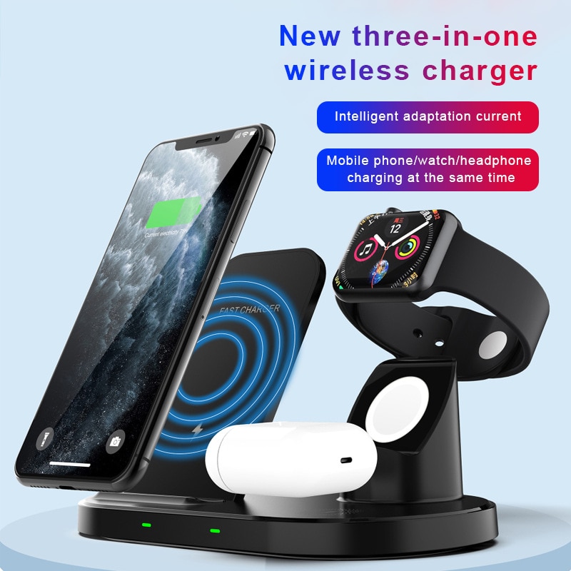 15W 3 In 1 Draadloze Opladen Inductie Charger Stand Voor Iphone 11 Pro X Xs Max Xr 8 Airpods pro Apple Horloge Docking Station