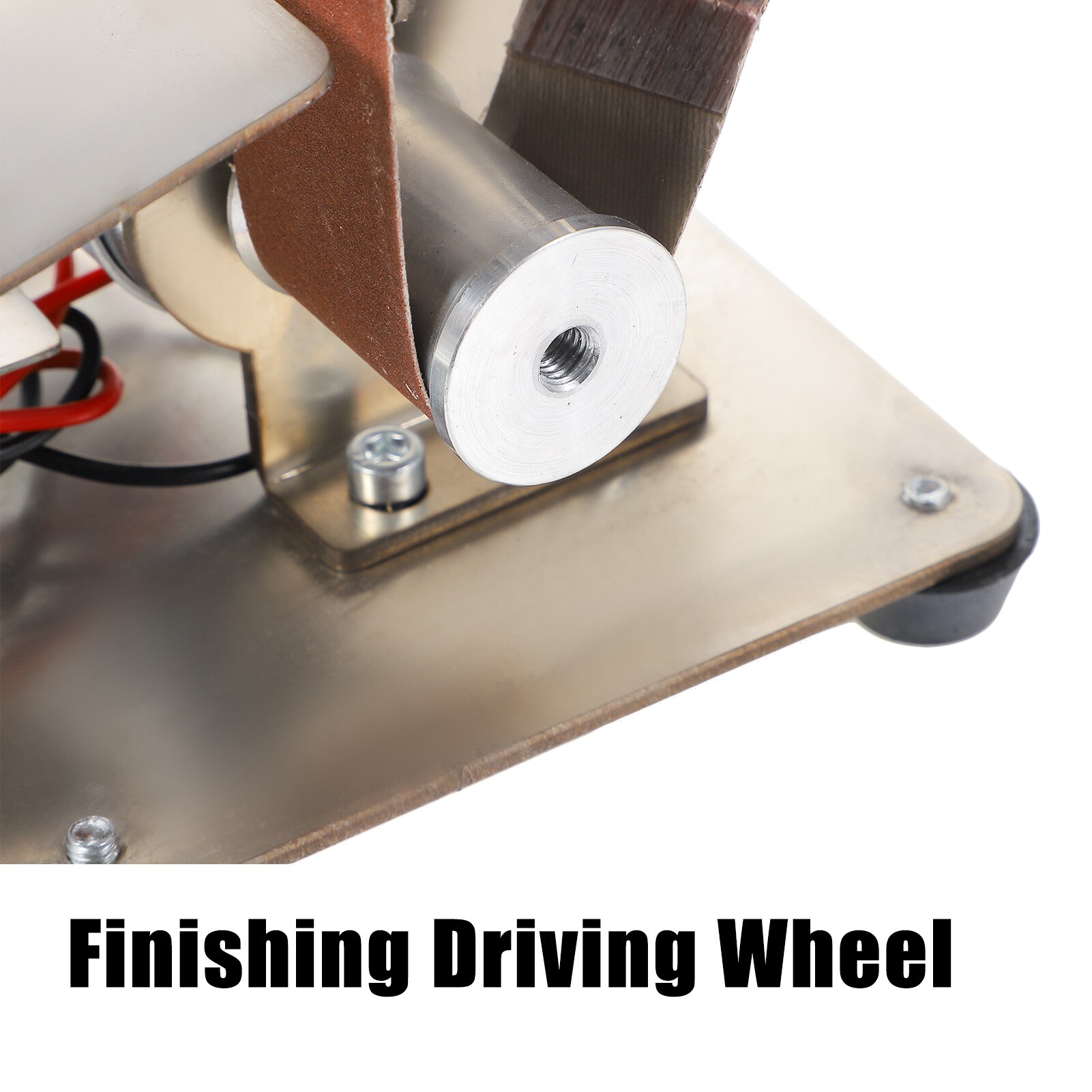 Belt Sanding Machine Belt Grinder Mini Grinding Device Electric Sander Cutter Edges Sharpener Grinder with 10pc Belts