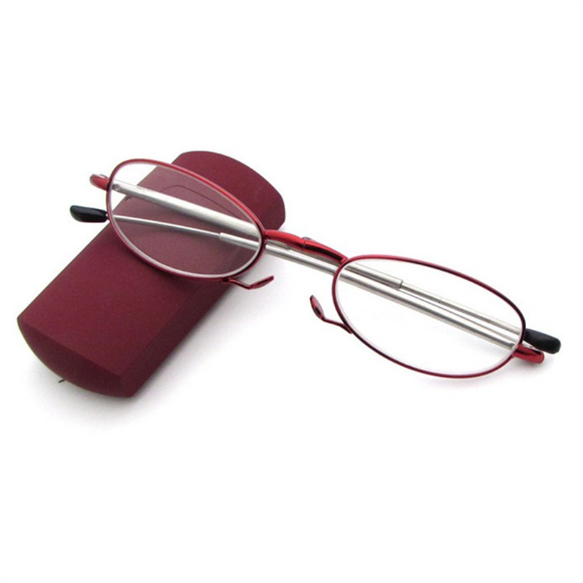 Opvouwbare Leesbril Vrouwen Mini Draagbare Metalen Vouwen Lezen Brillen Mannen Eyewear Verziendheid 1.0 1.5 2.0 2.5 3.0