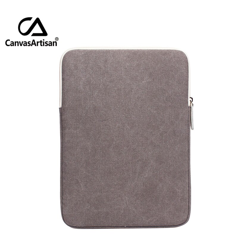 Canvasartisan top canvas laptop sleeve tassen 11 12 13 inch zachte notebook aktetas 13.3 surface pro 3 tassen
