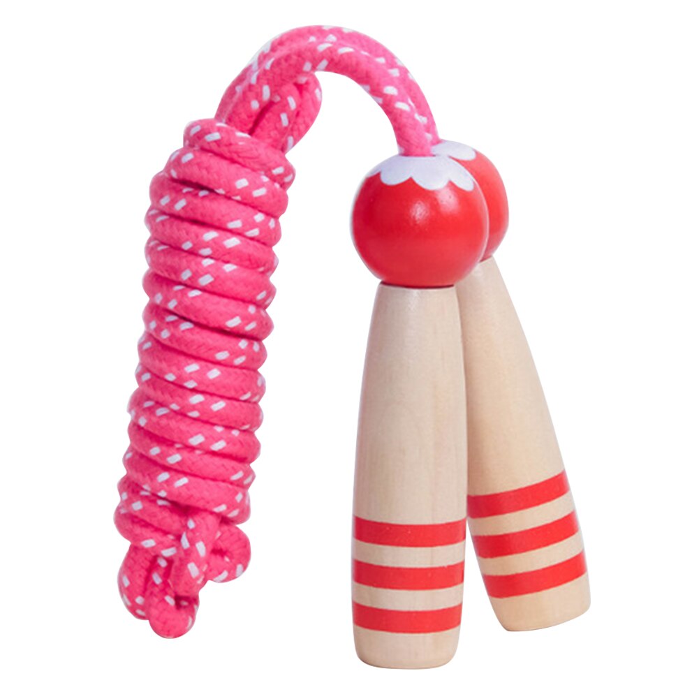 2.3m Kids Children Fun Jump Rope Home Gym Adjustable Length Wooden Handle Sports School Birthday Fitness Skipping Ergonomic