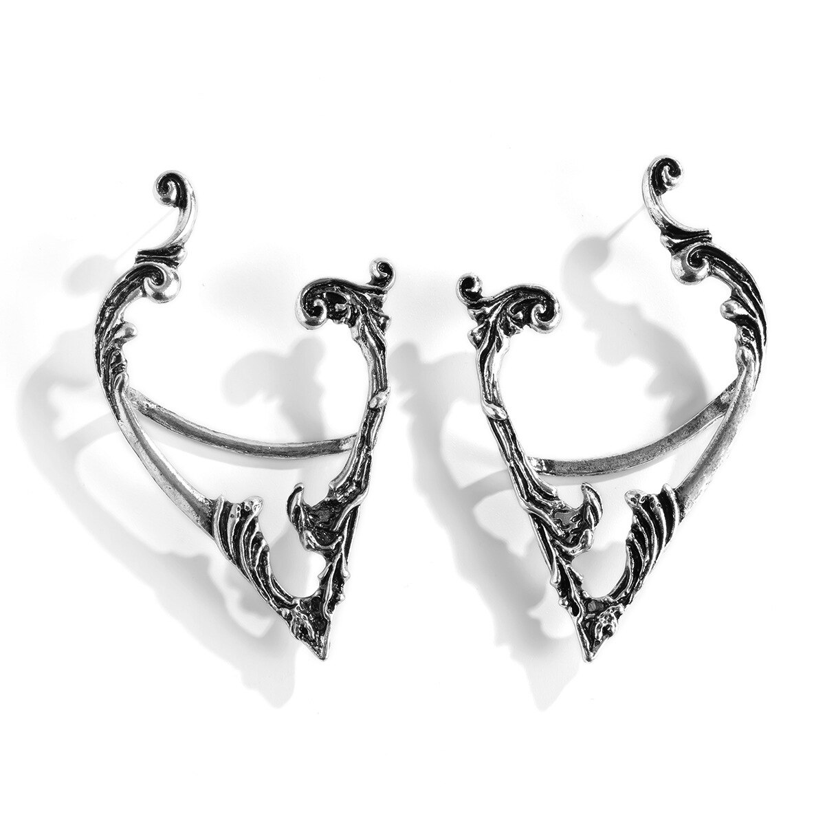 Gotisk elver øre manchet piercing brusk klatrer øre wrap retro sølv ørestikker punk hip hop klip på statement øreringe