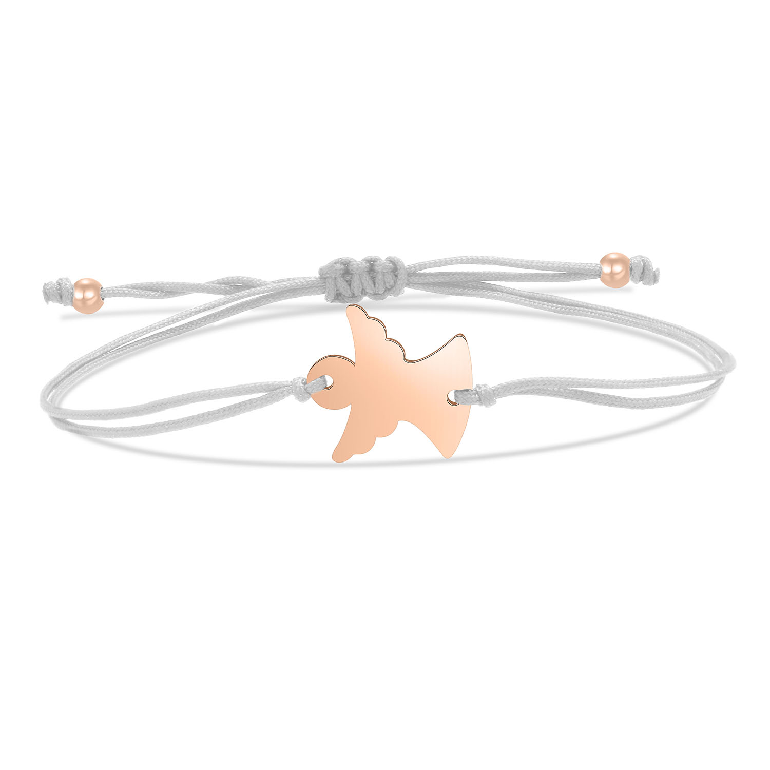 Vergulde Rvs Goede Glad Gepolijst Angel Charm Armband Vrouwen Eenvoudige Rode Draad Handgemaakte Verstelbare Sieraden