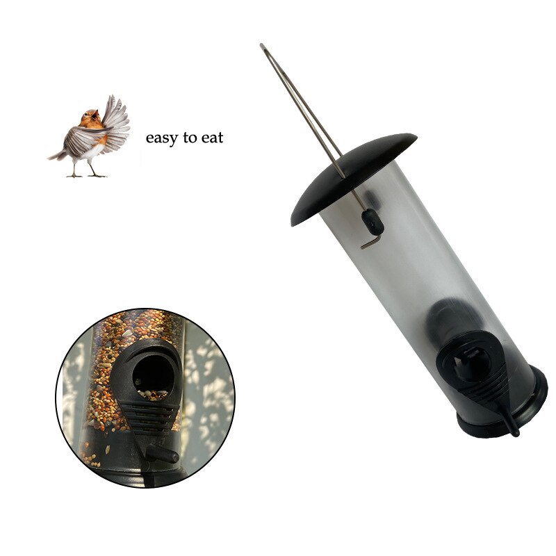 Outdoor Bird feeder Tree Hanging Automatic fodder container feeder PVC metal and plastic bird Garden Parrot Pet Feeder