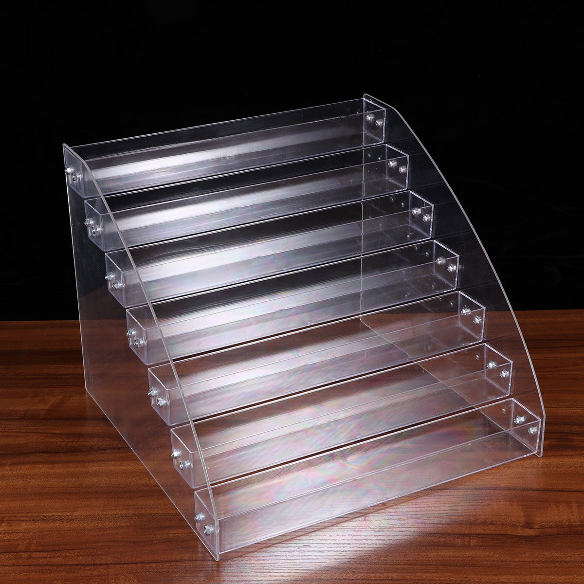 Flerlags opbevaringsboks gennemsigtig skønhedspleje arrangør neglelak prøve display hylde akryl og ps plast display rack