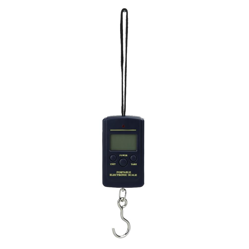 Báscula Digital portátil de 40kg/10g para equipaje de pesca, herramienta de peso de cocina, balanza de gancho electrónica colgante de acero para viaje