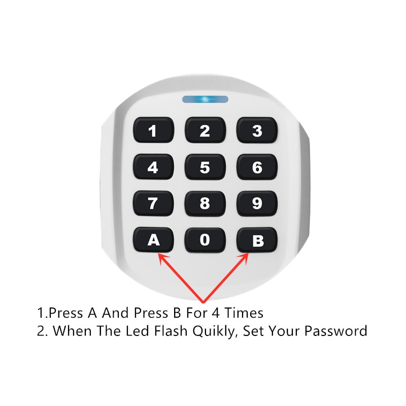 Waterproof Garage Door Wireless Keypad access controller 280-868mhz remote control duplicator