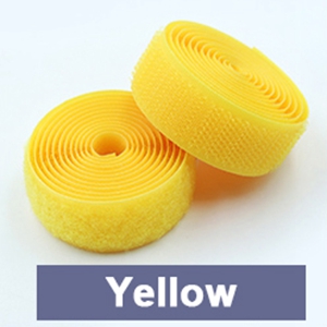 Haisen,Solid Color Soft Nylon Hook and Loop Adhesive Fastener Tape,Magic Tape, Sewing Accessories For Clothe/ Bag/ Shoe/AB Stick: Yellow - I