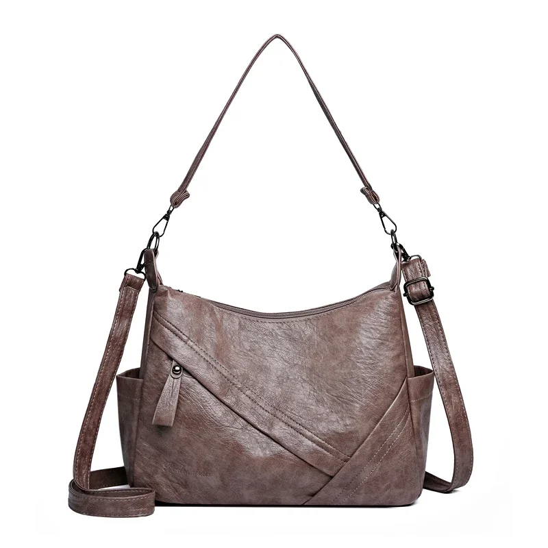 Dames Handtassen, Mode Dames Crossbody Tassen Retro Grote Capaciteit Schoudertassen Dames Messenger Bag: Beige