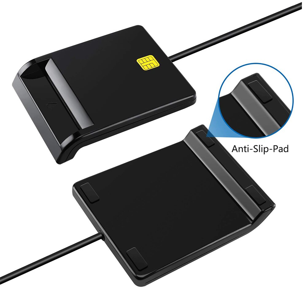 Kaartlezer Draagbare Usb 2.0 Smart Card Reader Dnie Atm Cac Ic Id Bank Card Sim Card Cloner Connector Voor windows Linux