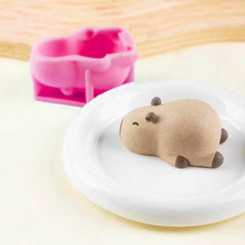 Søt capribara silikonform tegneseriedyr melkegelépudding silikonform hjem kjøkken baketilbehør fest restaurant