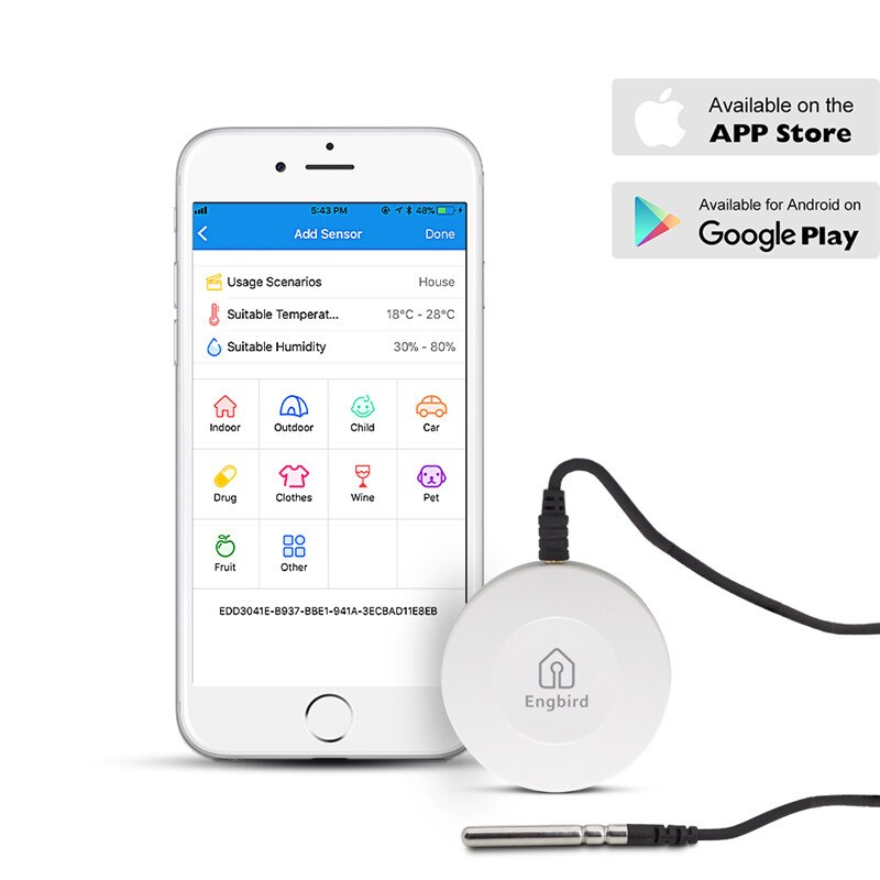 Inkbird Only Probe Wireless Bluetooth Thermometer & Hygrometer NTC/Aquarium Probes Only Used For IBS-TH1/IBS-TH1 PLUS/ITH-20R