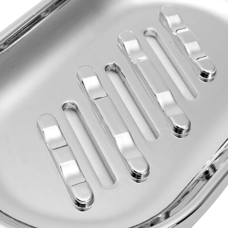 Handige Clip-On Zeepbakje Zeepbakje Verstelbare Douche Rail Slide Platen Glad Badkamer Houder Zeep Douche Rail Duurzaam plaat