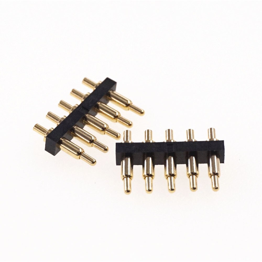 5 pcs Male Spring Loaded Pogo pin header Female Target Connector Mate 2.54mm Pitch 2 3 4 5 6 7 Positions Through Hole PCB: 5 Pin Male