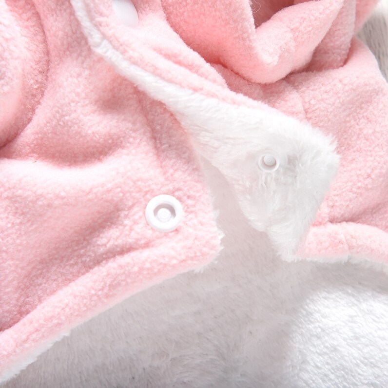 Vestes d'animaux en lapin mignon pour fille et garçon, costumes d'hiver de princesse verte rose, costumes chauds pour Chihuahua Yorkshire