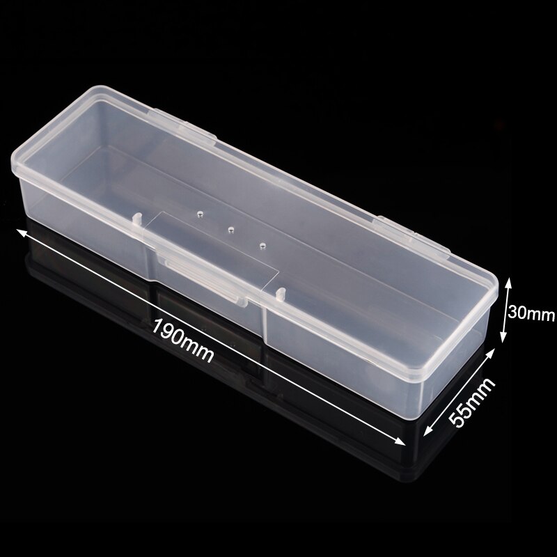 Nail art rectangle translucent plastic storage box DIY model carving tool box ceramic tool storage box