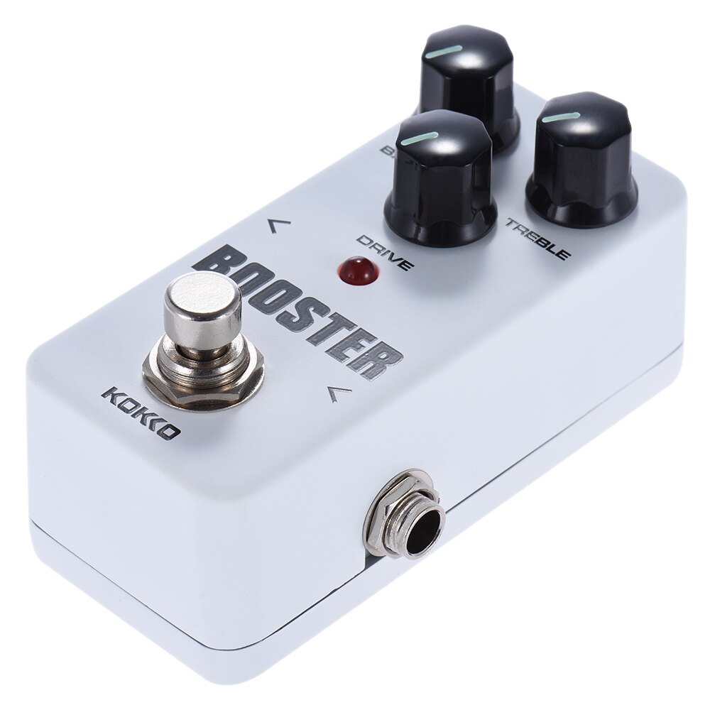 KOKKO Guitarra efecto Pedal Guitarra Mini Overdrive Booster alta potencia tubo Guitarra dos segmentos EQ efecto dispositivo accesorios FBS-2