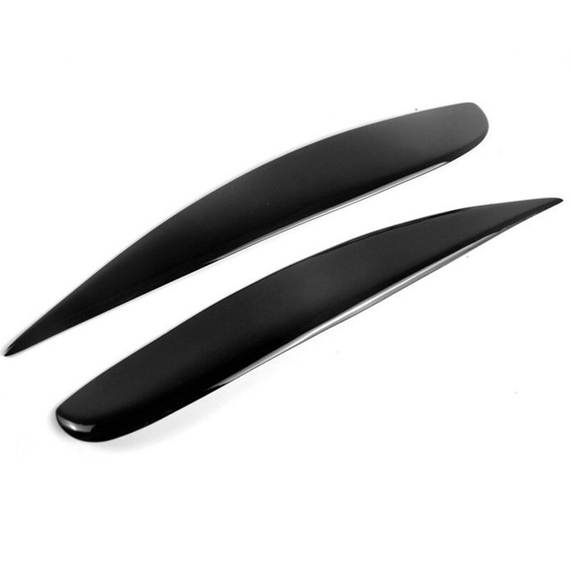 for Opel Corsa D VXR 2006 Glossy Black Car Sticker Front Headlights Eyebrow Eyelid Trim Cover Accessories