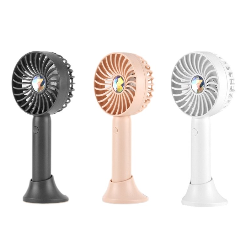 Summer Portable Mini Fan 3 Speed Adjustable Fans USB Rechargeable Desk Handheld Air Conditioner Cooler Outside Travel