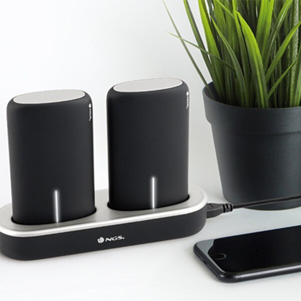 Energie Bank NGS Zwilling Spitzen 10000 mAh Schwarz