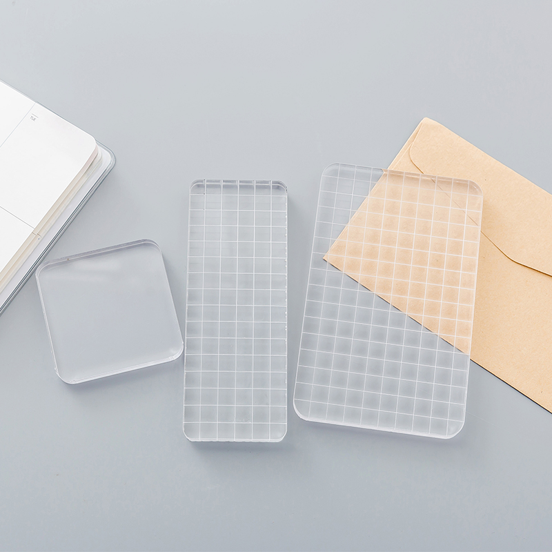 DIY Transparent Stamp Acrylic block Pad scrapbooking Color Process Essential Handmade Tools Acrylic Pate