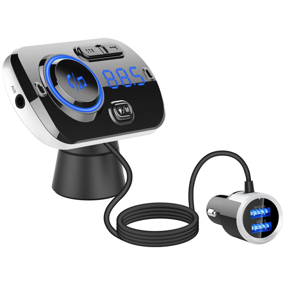 Car FM Transmitter Kit Handsfree Wireless Bluetooth 5.0 Car Kit LCD MP3 Player USB Fast Charge 3.0 Car Accessories FM Modulator