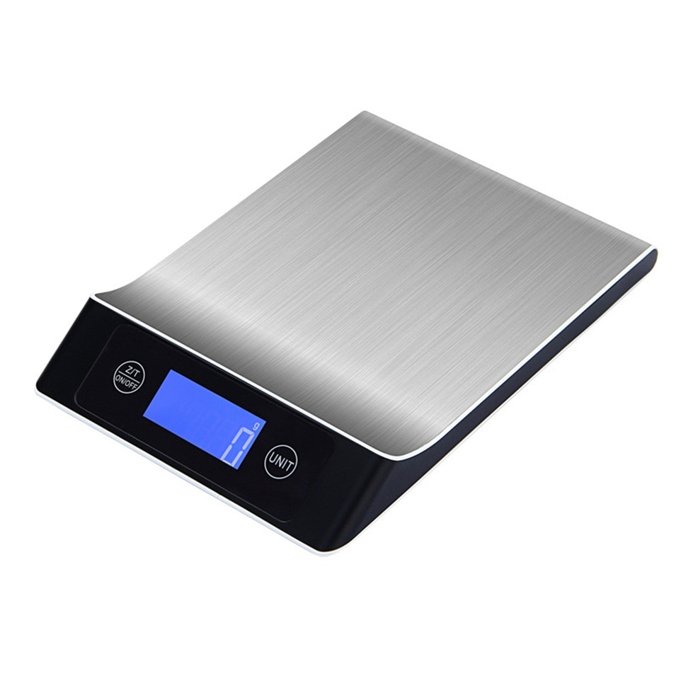 Rostfritt stål 15kg/1g bärbar balans digital köksvåg med lcd elektronisk postplattform bakning diet mat vikt