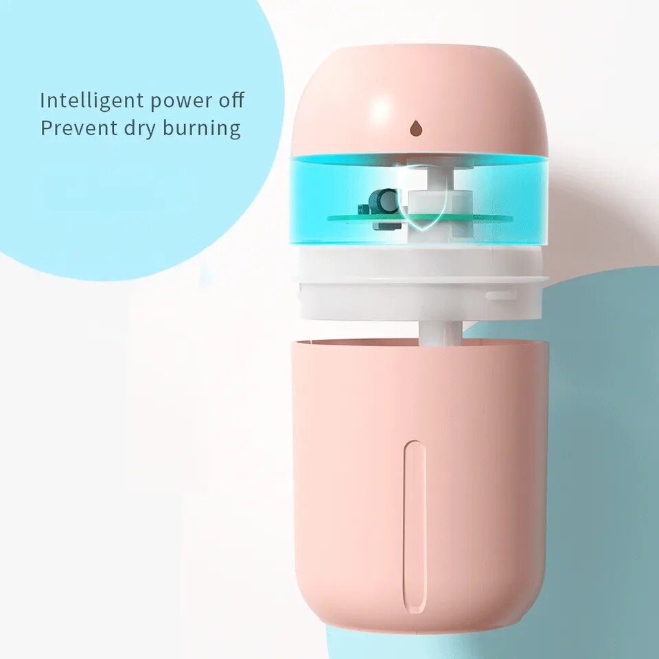 330ML Mini USB Portable Cool Mist Air Humidifier Essential Oil Aroma Diffuser With Led For Car Home Office Yoga