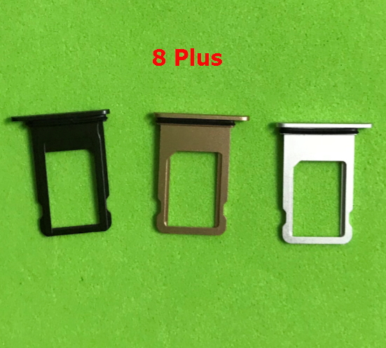 50Pcs Goud/Zilver/Zwart Voor Iphone 8/8 Plus Nano Sim Card Tray Sim Lade Houder Sim adapter Repalcement Reparatie Onderdelen