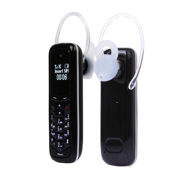 Bm50 bluetooth mini mobiltelefon bluetooth dialer universal mini hovedtelefon mobiltelefon 0.66 tommer med gsm netværk h-mobil: Med kasse / Sort