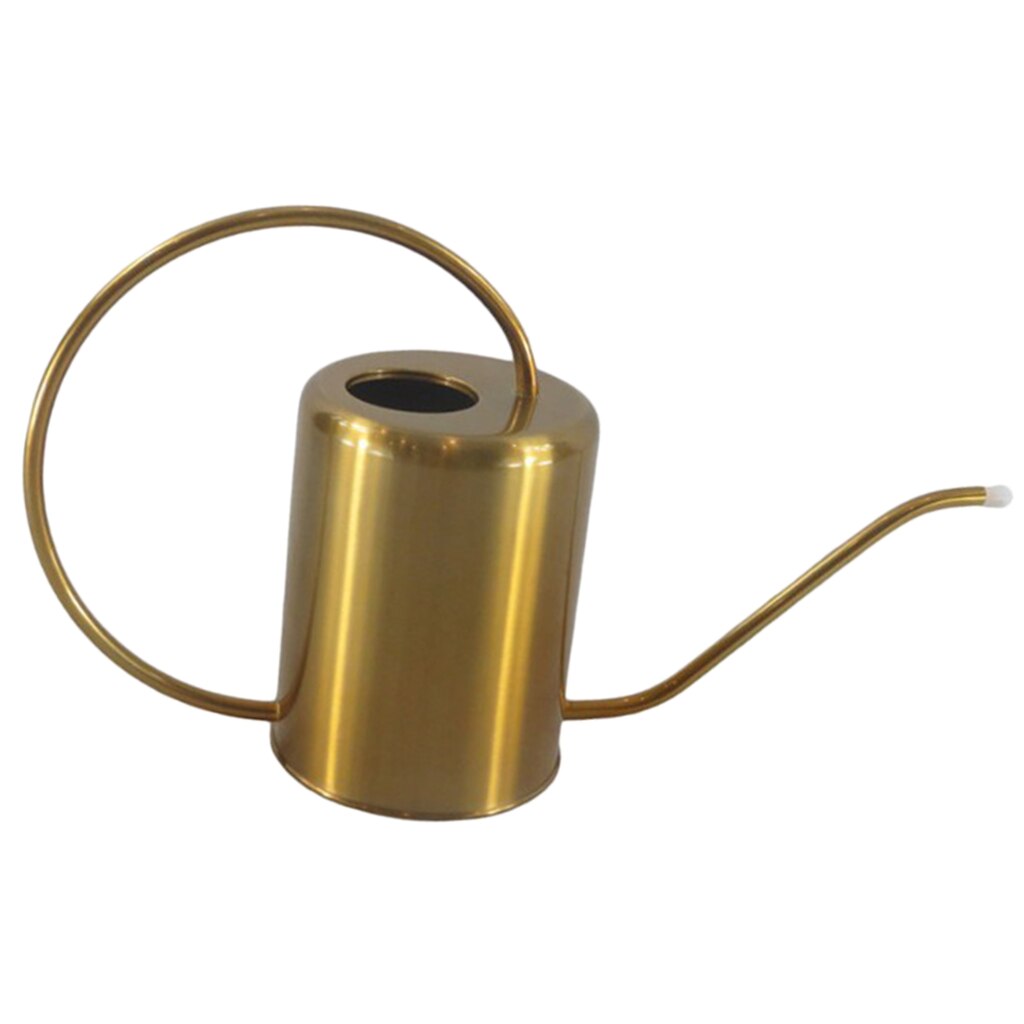 Regadera de jardín con caño largo, recipiente de riego inoxidable para plantas de casa, 2.0L