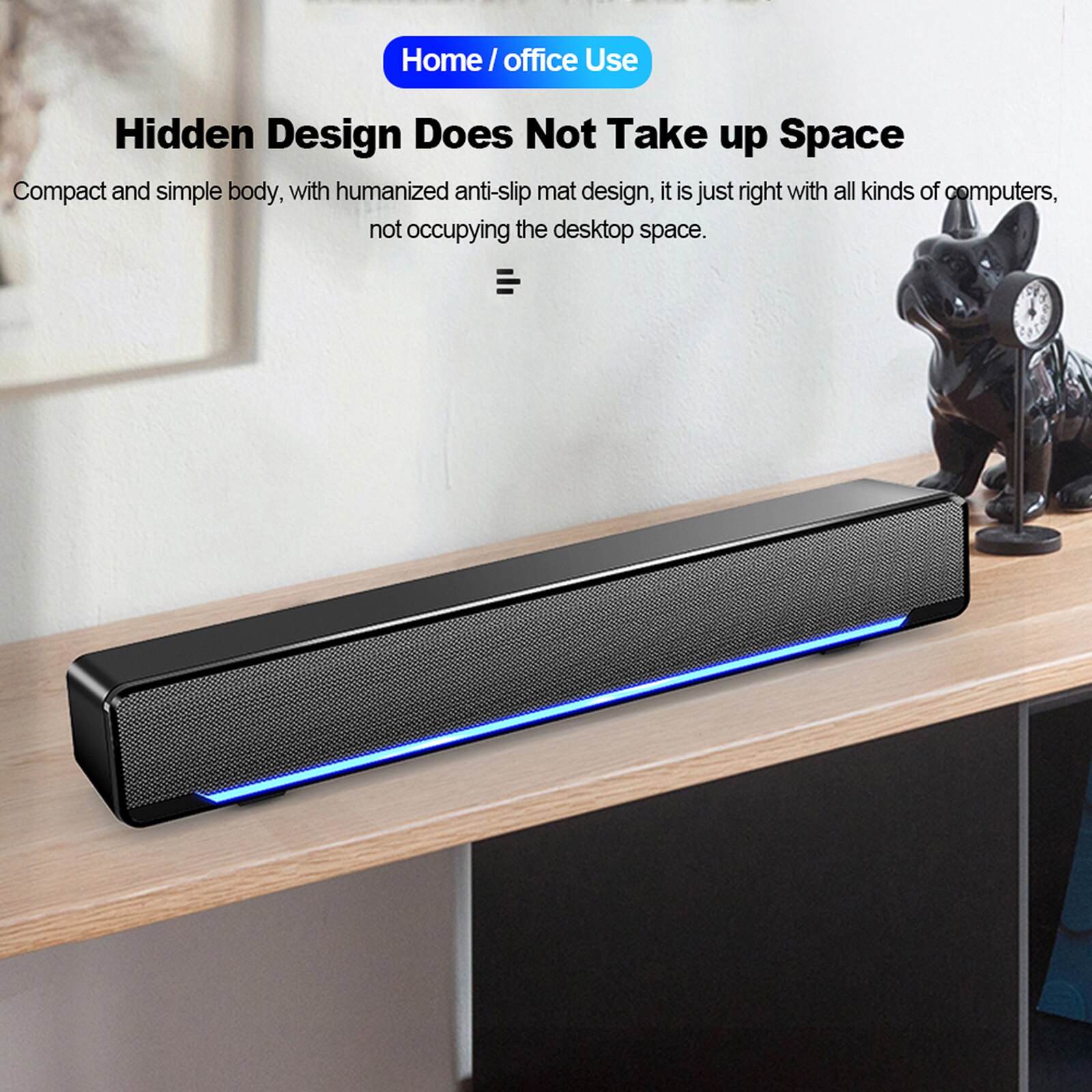 Sada V-196 3.5Mm + Usb Bedrade Computer Speaker Stereo Subwoofer Krachtige Muziekspeler Bass Surround Sound Box Voor pc Laptop