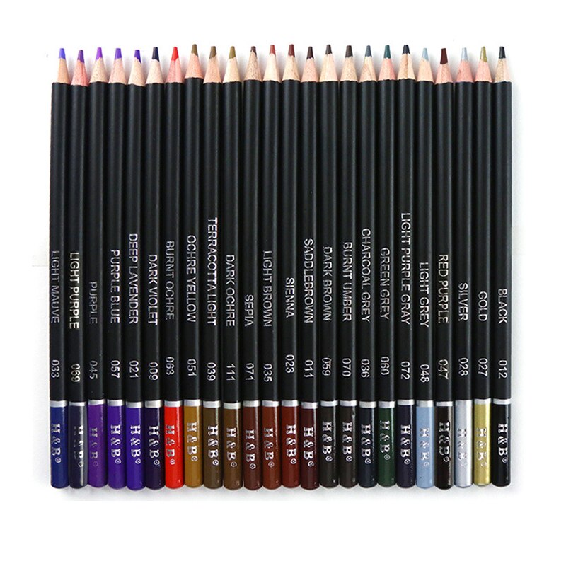 Kit profissional de lápis de pintura a óleo, 75 cores, para estudantes, material escolar de arte