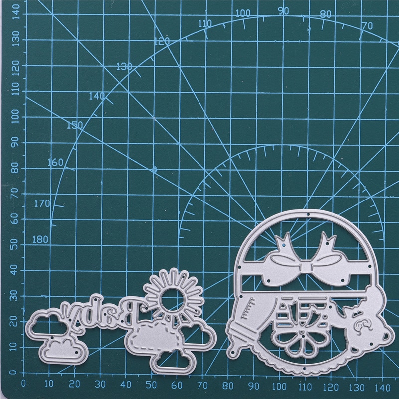 InLoveArts Baby Dies Letter Metal Cutting Dies Dies Scrapbooking Card Making Album Embossing Crafts
