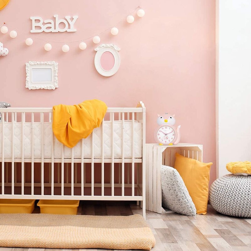 Alarm Clock for Kids, Loud Music Alarm Clock with Backlight and Snooze Function, Easy Setting Silent Battery Operated