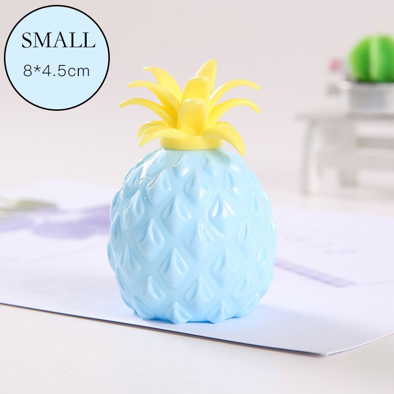 Fidget Toys Fun Soft Pineapple Anti Stress Ball Stress Reliever Toy For Children Adult Simple Dimple Creativity Cute Fruit Toys: Small-blue-1pcs