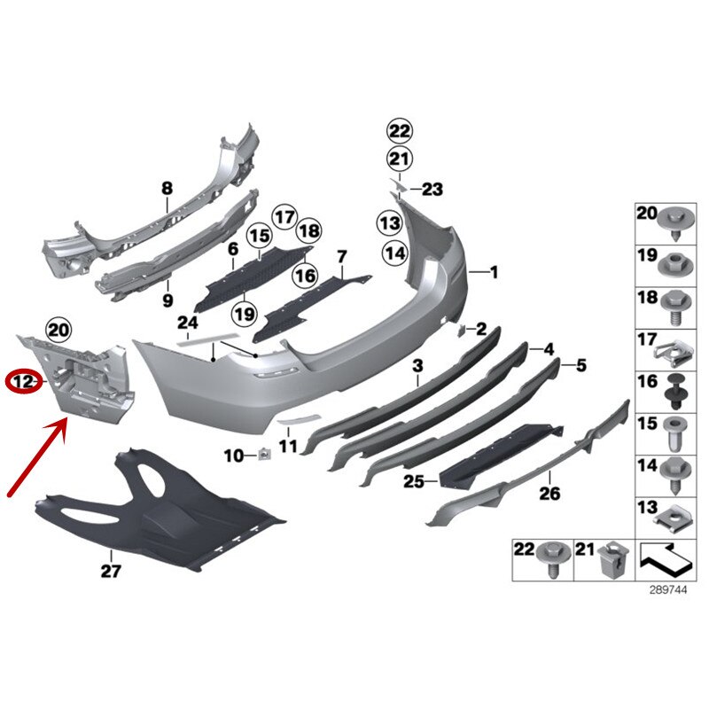 Hinten stoßstange halterung 5 Serie F18 520LI 530LI 528LIb mw2009 Hinten stoßstange Hinten stoßstange locator Feste halterung Hinten stoßstange futter