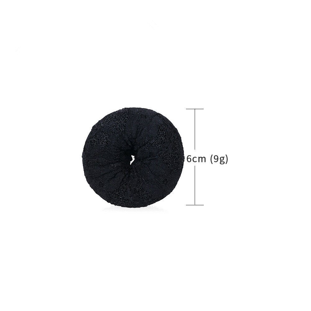 4size Magic Hair Bun Maker Accesories Chignon Magique Hair Donut Bun For Women Hair Styling Tools: 6cm Black