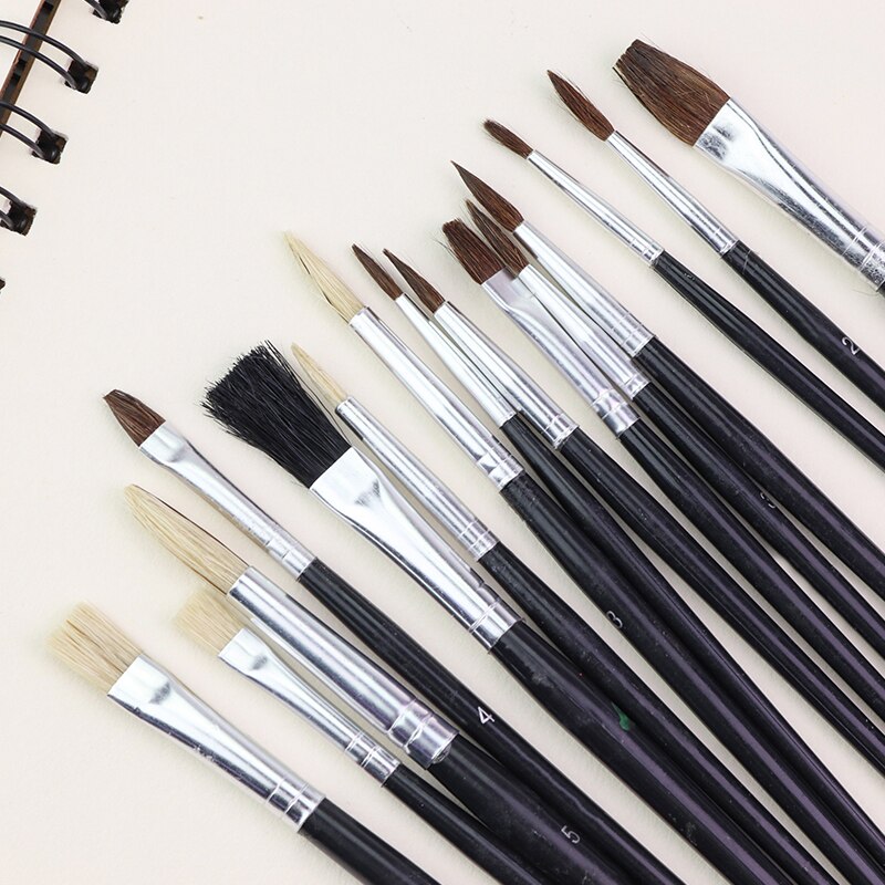 Skyists Art Multifunctional 22/30 Holes Canvas Pen Curtain & 15pcs Brushes Insert Pen Roll Up Bag/Case Pencil Storage Bag 1508