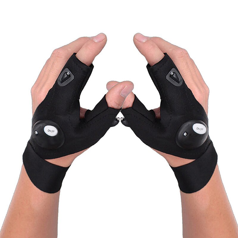 LED Taschenlampen Taschenlampe Abdeckung Finger Handschuhe angeln Handschuh Rettungs Handschuhe mit Finger Lichter für draussen Dunkelheit Lage HR: zwei Hände