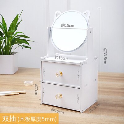 Desktop Makeup Mirror Vanity Mirror Storage Makeup Integrated Reversible Makeup Mirror Makeup Vanity Bedroom Mirrors: 5mm-2