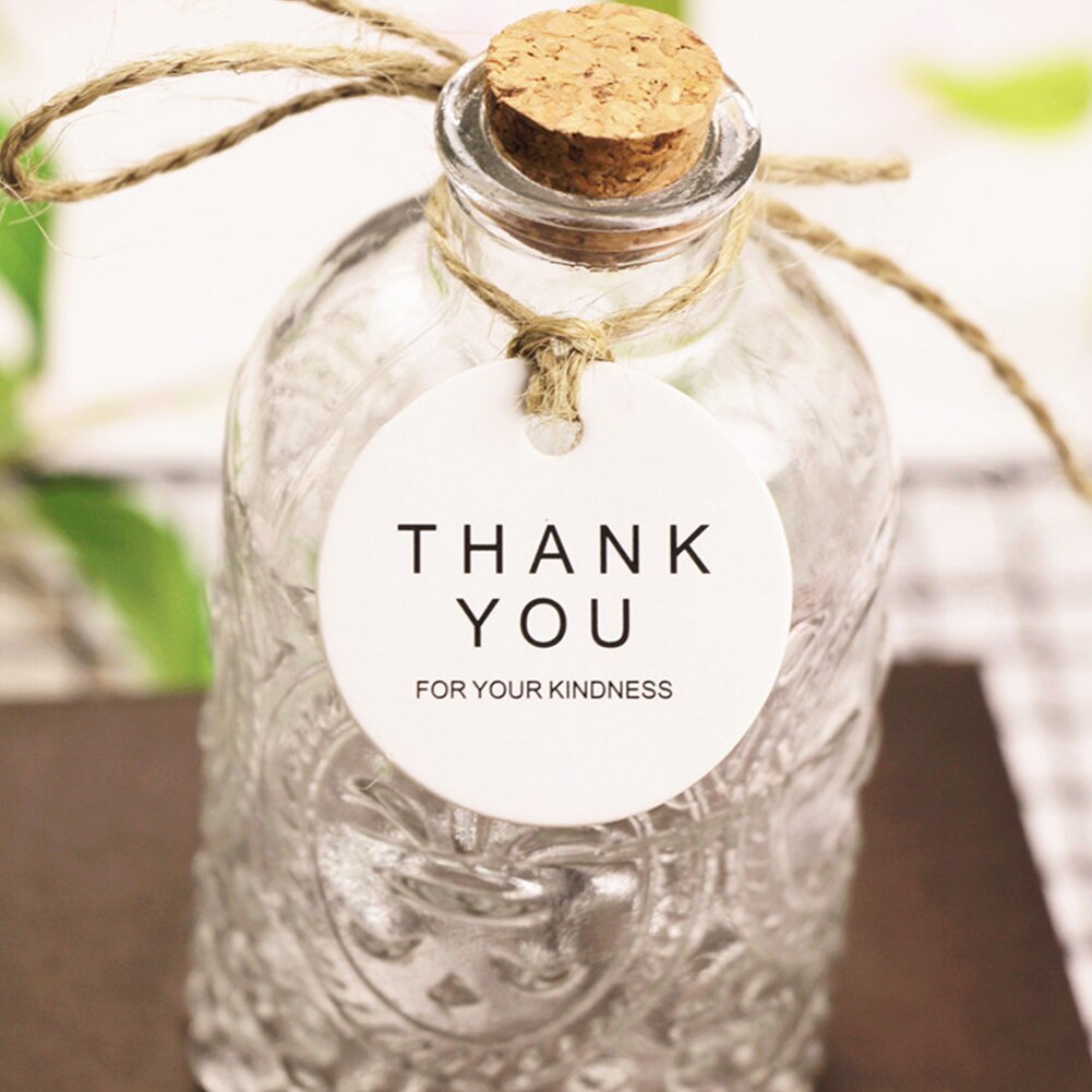 100 Stuks Prijs Label Retro Handgemaakte Papier Bruiloft Kleding Diy Hang Ronde Craft Tag